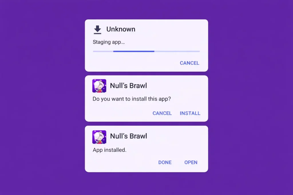 Nulls Brawl APK 9 Installationsschritte für das Spiel Nulls Brawl