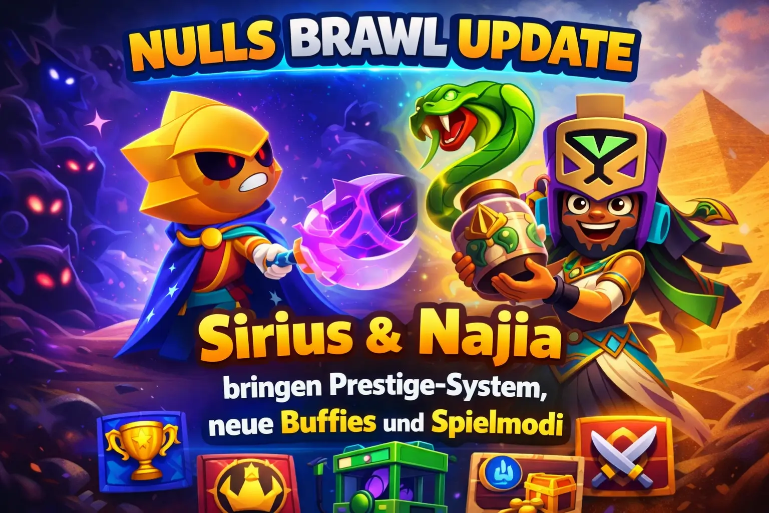 Nulls Brawl APK 2 Nulls Brawl Update Sirius & Najia bringen Prestige-System, neue Buffies und Spielmodi